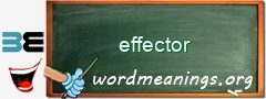 WordMeaning blackboard for effector